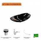 Kit Cuba L45 Com Válvula Click 1"b + Sifão Pvc E Flexível Com