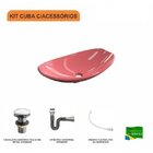 Kit Cuba L45 Com Válvula Click 1"g + Sifão Cromado E Flexível