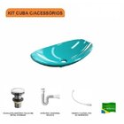 Kit Cuba L45 Com Válvula Click 1"g + Sifão Pvc E Flexível Com