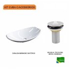 Kit Cuba L45 Com Válvula Metal 1'' Compace Branca