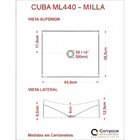 Kit Cuba Ml44 C/válvula Metal 1 Pol. 2.6 Cm Compace Vermelho