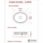 Kit Cuba Ov39 C/torneira Link 1062 Metal 1/4 Volta Compace Az
