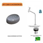 Kit Cuba Ov39 Com Torneira Link 1062 Metal E Válvula Click 1