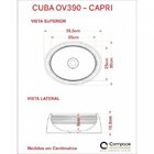 Kit Cuba Ov39 Com Válvula Metal 1 Polegada Compace Branca