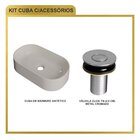 Kit Cuba Ov42 Laila Com Válvula Botão Bege