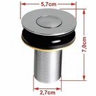 Kit Cuba Ov42 Laila Com Válvula Botão E Sifão Com Flexível Az