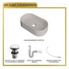 Kit Cuba Ov42 Laila Com Válvula Click E Sifão Com Flexível Be