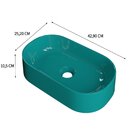 Kit Cuba Ov42 Laila Com Válvula Metal Azul Turquesa