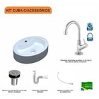 Kit Cuba Ov43 Com Torneira 1198 Metal E Válvula Click 1 Poleg