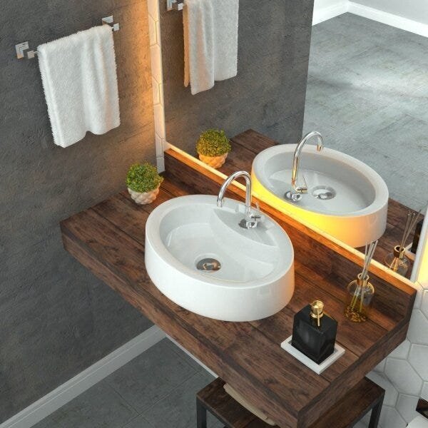 Kit Cuba Ov43 Com Torneira 1198 Metal E Válvula Click 1 Poleg