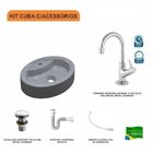 Kit Cuba Ov43 Com Torneira 1198 Metal E Válvula Click 1 Poleg