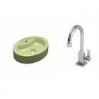 Kit Cuba Ov43 Com Torneira Luxo 1195 Metal 1/4 Volta Compace