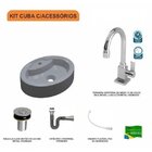 Kit Cuba Ov43 Com Torneira Luxo 1195 Metal E Válvula Click 1
