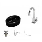 Kit Cuba Ov43 Com Torneira Luxo 1195 Metal E Válvula Click 1