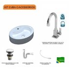 Kit Cuba Ov43 Com Torneira Luxo 1195 Metal E Válvula Click 1