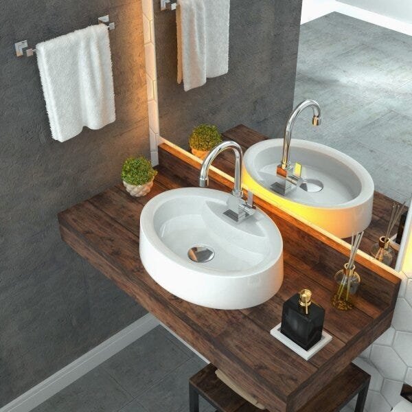 Kit Cuba Ov43 Com Torneira Luxo 1195 Metal E Válvula Click 1