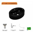 Kit Cuba Ov43 Com Válvula 1 Polegada E Sifão Pvc E Flexível C