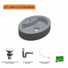 Kit Cuba Ov43 Com Válvula Click 1 Polegada G E Sifão Cromado