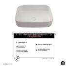 Kit Cuba Para Banheiro Retangular Slim Cerâmica Fluorita E To