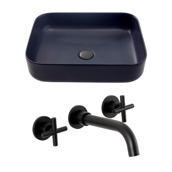 Kit Cuba Para Banheiro Retangular Slim Cerâmica Fluorita E To