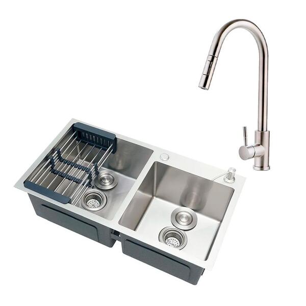 Kit Cuba Para Cozinha Awá E Torneira Misturador Monocomando E