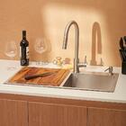 Kit Cuba Para Cozinha Com Tábua De Corte Awá E Torneira Mistu