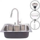 Kit Cuba Pia Cozinha Gourmet Aço Inox 60x40 C/ Torneira Escov