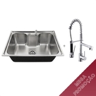 Kit Cuba Pia Cozinha Gourmet Inox + Torneira Monocomando 50cm