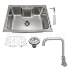 Kit Cuba Pia Cozinha Gourmet Luxo Inox 201 Com Acessórios Tub
