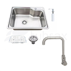 Kit Cuba Pia Cozinha Gourmet Luxo Inox 304 Com Acessórios Tub
