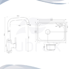 Kit Cuba Pia Cozinha Gourmet Luxo Inox 304 Com Acessórios Tub