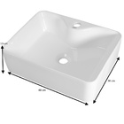 Kit Cuba Pia Louça Cerâmica Banheiro C/ Torn E Vál Preta S11