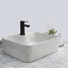 Kit Cuba Pia Louça Cerâmica Banheiro C/ Torn E Vál Preta S11