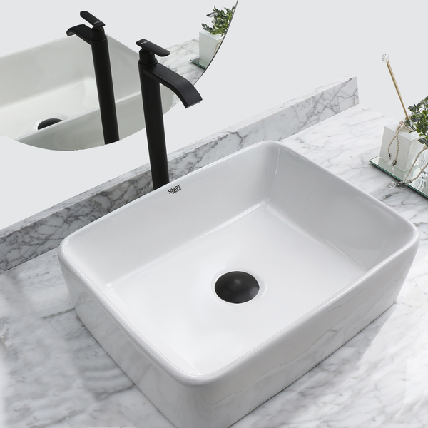 Kit Cuba Pia Louça Cerâmica Banheiro C/ Torn E Vál Preta S15