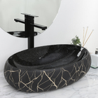 Kit Cuba Pia Louça Cerâmica Banheiro C/ Torn E Vál Preta S31