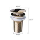 Kit Cuba Pia Louça Cerâmica Banheiro C/ Torn E Válv Dourado