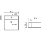 Kit Cuba Pia Louça Cerâmica Banheiro C/ Torneira E Válv S01