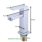 Kit Cuba Pia Louça Cerâmica Banheiro C/ Torneira E Válv S09