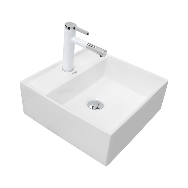 Kit Cuba Pia Louça Cerâmica Banheiro C/torn E Vál Cromada 16