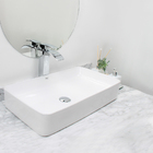 Kit Cuba Pia Louça Cerâmica Banheiro C/torn E Vál Cromada 55