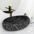 Kit Cuba Pia Louça Cerâmica Banheiro C/torn E Vál Dourada 10