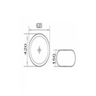 Kit Cuba Pia Louça Cerâmica Banheiro C/torn E Vál Dourada 52