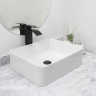 Kit Cuba Pia Louça Cerâmica Banheiro C/torn E Vál Preto 19