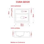 Kit Cuba Q32 C/torneira 1198 Metal + Válvula 1'' (2,6cm)