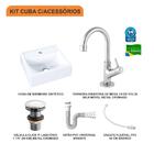 Kit Cuba Q32 C/torneira 1198 Metal + Válvula Click 1 1/2'' (0