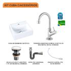 Kit Cuba Q32 C/torneira 1198 Metal + Válvula Click 1 1/2'' (0