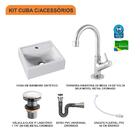 Kit Cuba Q32 C/torneira 1198 Metal + Válvula Click 1 1/2'' (0