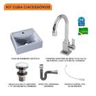 Kit Cuba Q32 C/torneira Luxo 1195 Metal + Válvula Click 1 1/2