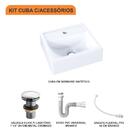 Kit Cuba Q32 C/válvula Click 1 1/2'' (04cm) + Sifão Pvc + Fle