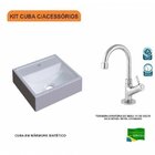 Kit Cuba Q32 Com Torneira 1198 Metal 1/4 Volta Branca